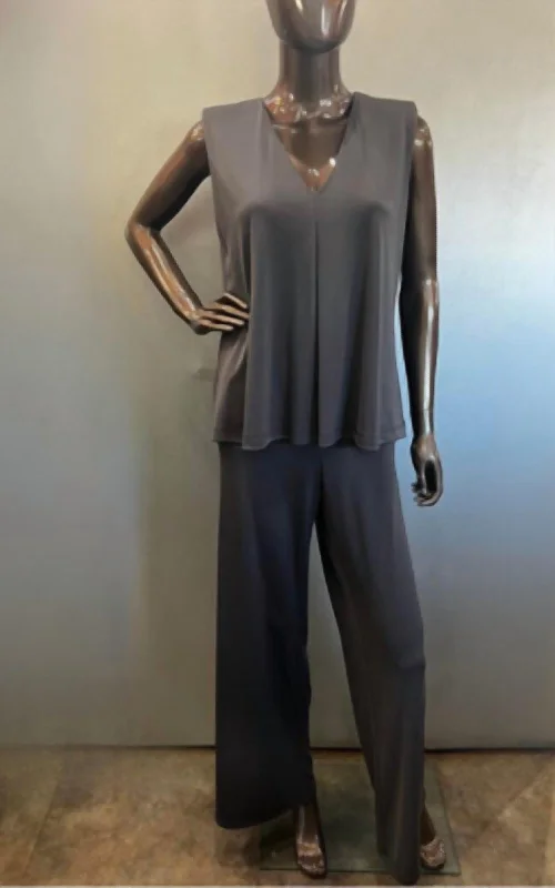 2Pc Outfit In Grey Women's Charming Outfit For Events