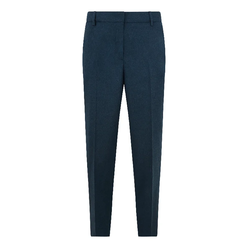 Tailored Flannel Wool Cashmere Trouser Luxury Women's Clothes