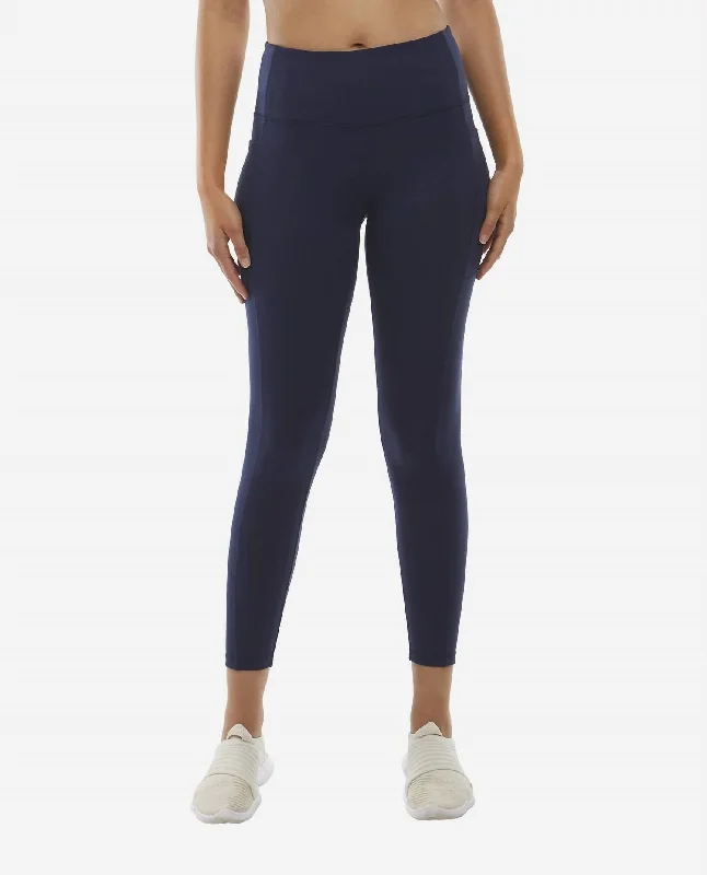 Brushed 7/8 Leggings In Dark Navy Trendy Women's Apparel