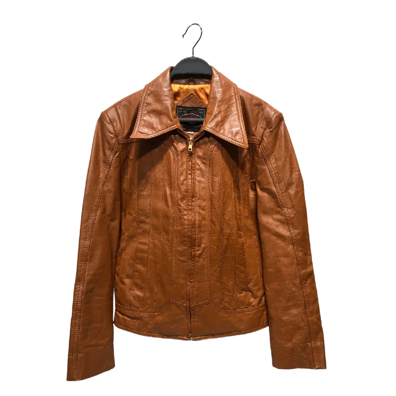 Vintage/CASABLANCA/Leather Jkt/36/BRW/Leather/Plain Chic Women's Clothing for Work and Travel