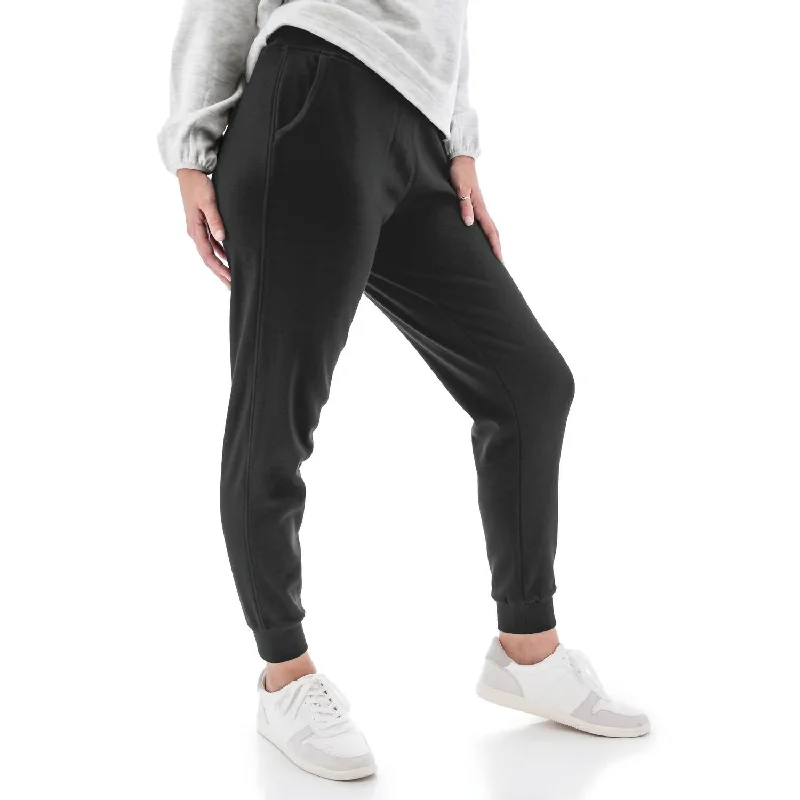 Dog Walker Fleece Jogger In Black Sale Clothes Online