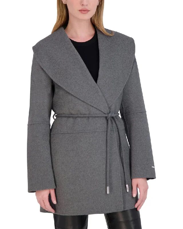 Tahari Double Face Wool-Blend Coat Women's Fashion Clothes