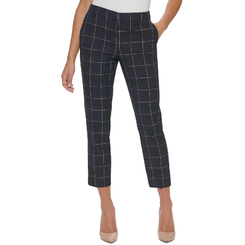 Womens Elastic Waist Button Ankle Pants Online Impressions Boutique