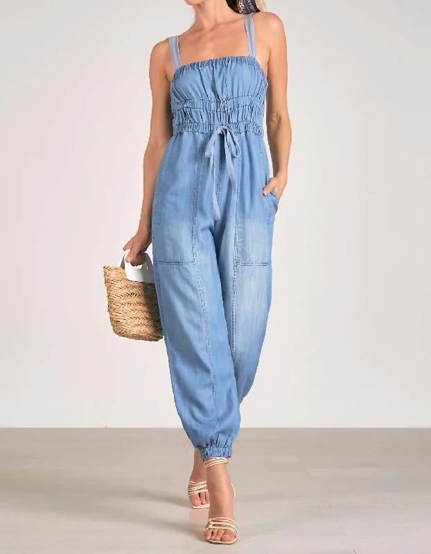 Melissa Jumpsuit In Light Blue Women's Clothing With Trendy Designs