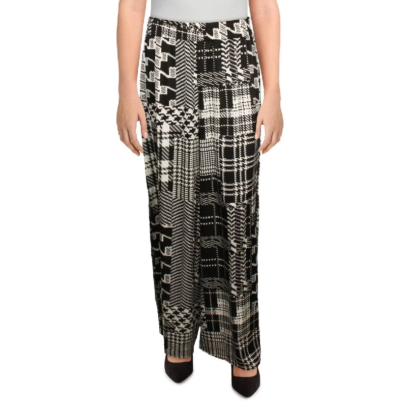 Womens Aztec Print Gathered Waistline Palazzo Pants Casual Dresses for Women