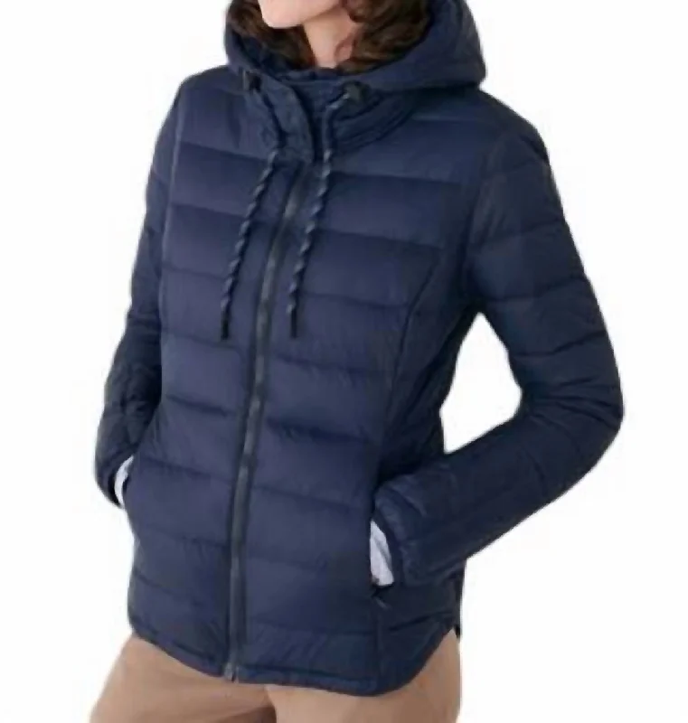 Emeline Down Jacket In Outerspace Navy Women's Clothing For Holiday Travel