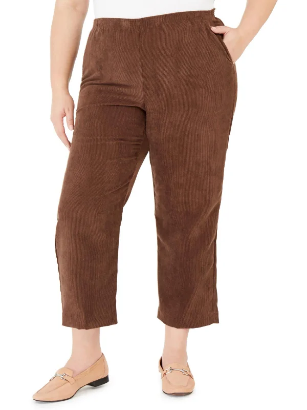 Plus Womens Comfort Waist Classic Fit Corduroy Pants Online Clothing Boutiques