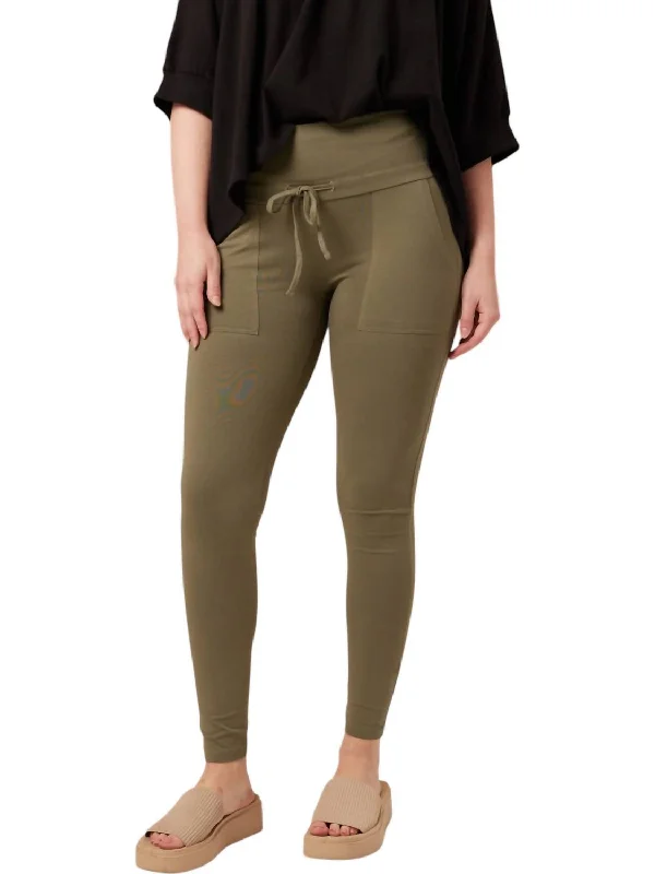 Olympia Legging Pants In Army Chic Women's Attire