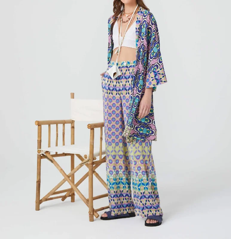 Circle Trousers In Maiolica Print Flash Sale Online