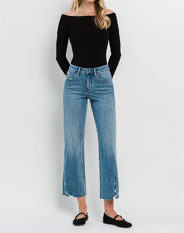 The Fit Is Everything Cropped Jeans In Medium Wash Women's Luxury Attire