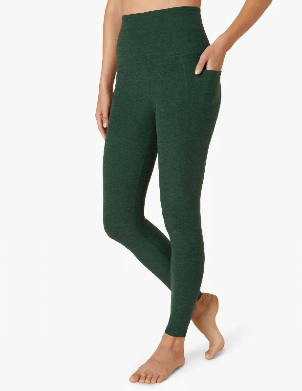 Spacedye Out Of Pocket High Waisted Midi Legging In Forest Green Pine Best Online Clothing Boutiques