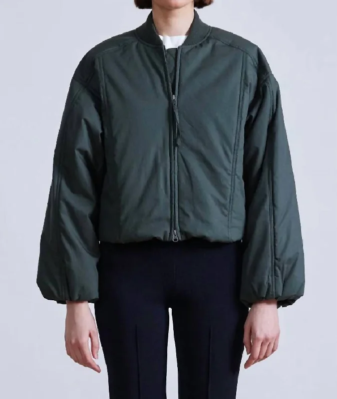 Esteria Bomber Jacket In Loden Green Online Boutiques Clothing