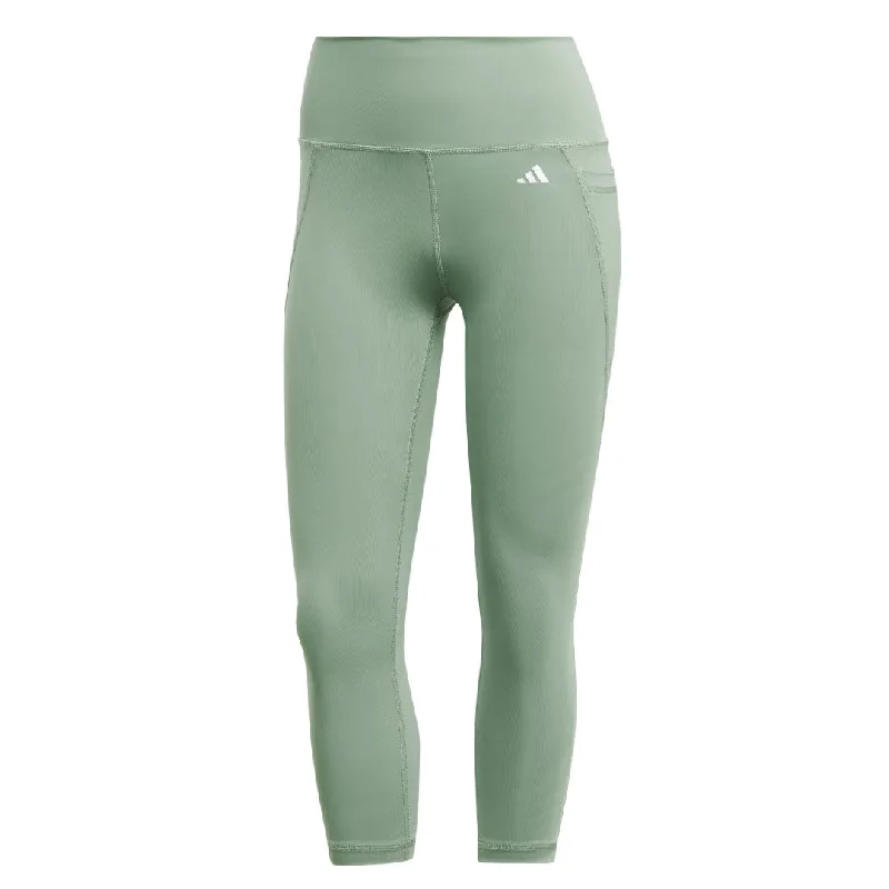 adidas - Women's Optime Stash Pocket High-Waisted 3/4 Leggings (HR5417) Holiday Discount