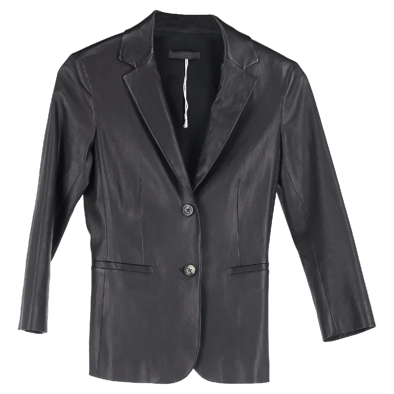 The Row Single-Breasted Jacket in Black Leather Formal Garments For Women