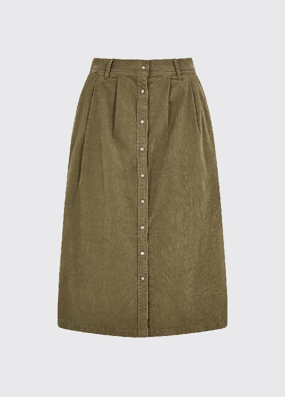 Amaryllis Pincord Boot Skirt - Dusky Green - Size EU 36 Women's Clothes Online Shopping