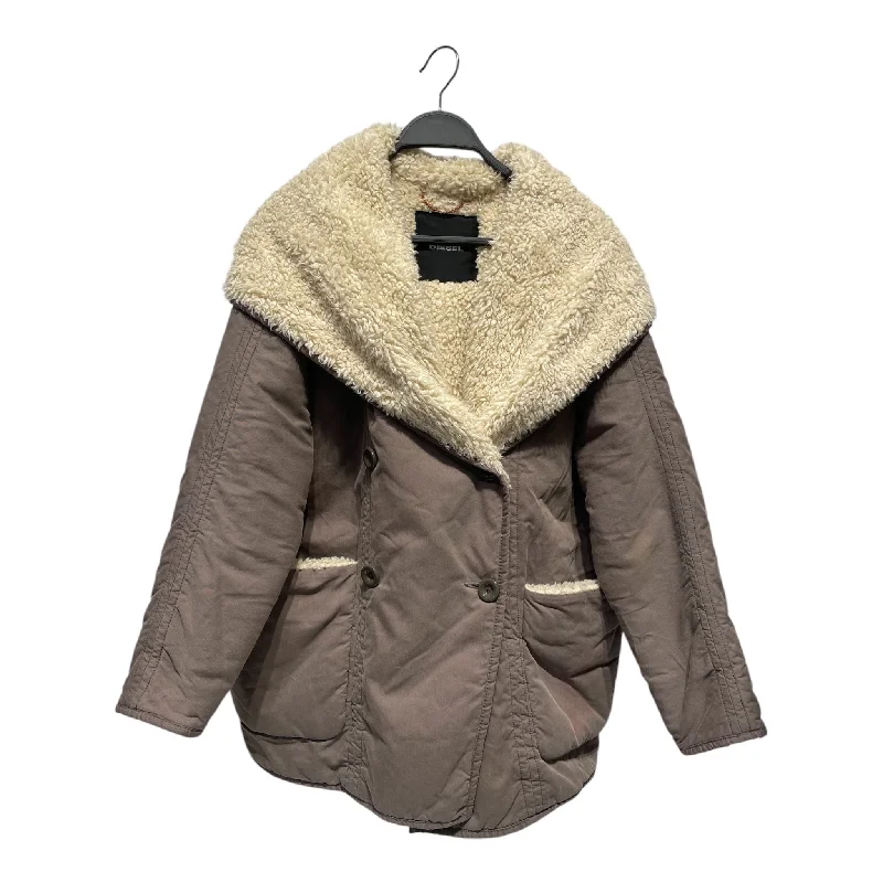 DIESEL/Puffer Jkt/XXS/Cotton/GRY/FUR PONCHO Women Apparel