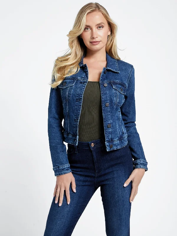 Anna Denim Jacket Women's Plus-Size Garments