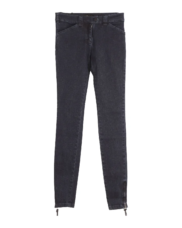 Balenciaga Skinny Jeans in Navy Blue Cotton Denim Women's Formal Event Clothing