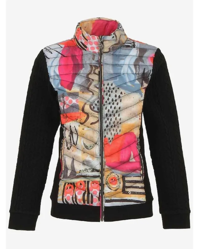 Women's Totem Puffer Jacket In Black Multi Women's Contemporary Clothing