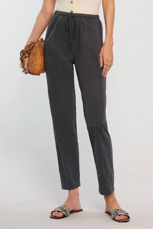 Nella Pull On Pants In Steel Chic Women's Attire