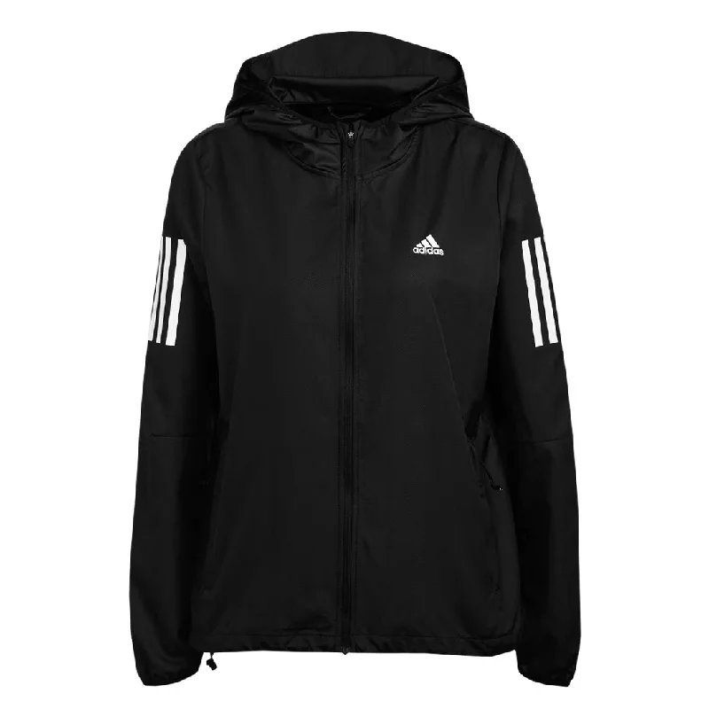 adidas - Women's Own The Run Hooded Running Windbreaker Jacket (H59271) Chic Clothes For Women