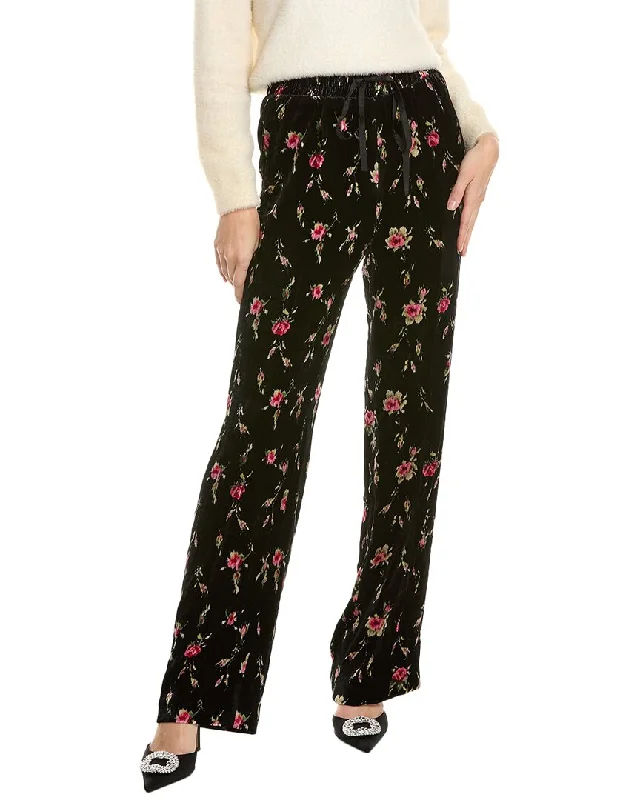 RED Valentino Silk-Blend Pant Outfits For Women