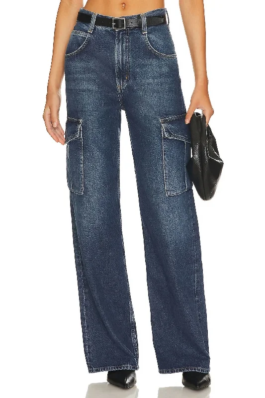 Minka Cargo Jeans In Path Women's Festive Attire