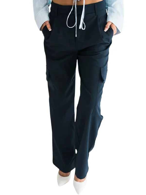 Carter Cargo Trousers In Navy Classic Clothes For Women