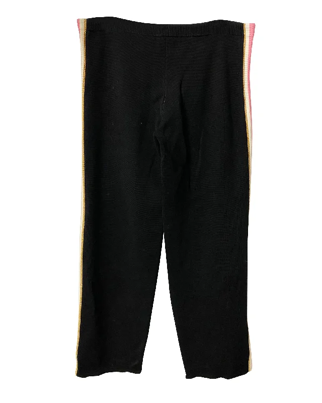 Bella Freud Wool Pants in Black Cotton Relaxed Fit Women's Fashion