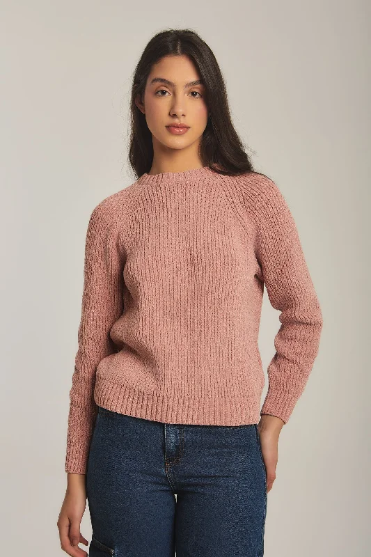 Women Pullover Peach Flash Discount