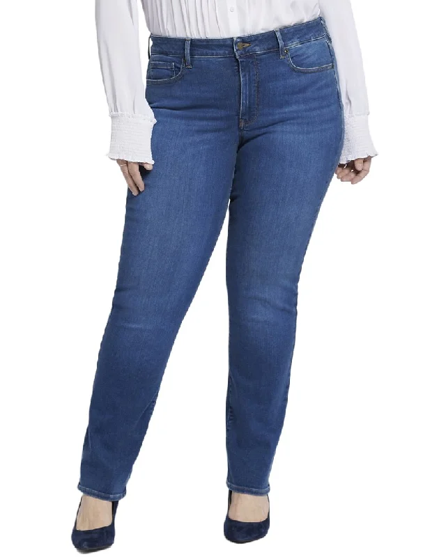 NYDJ Plus Marilyn Presidio Straight Jean Women's Occasion Wear Clothes