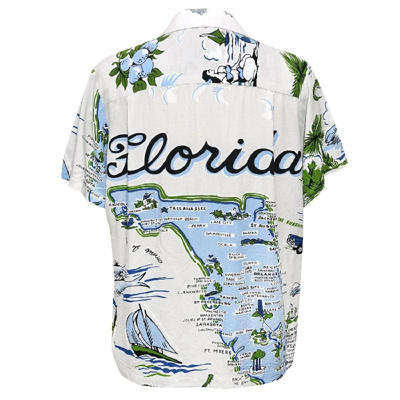 Print Top - Florida White Affordable Women's Clothing Online