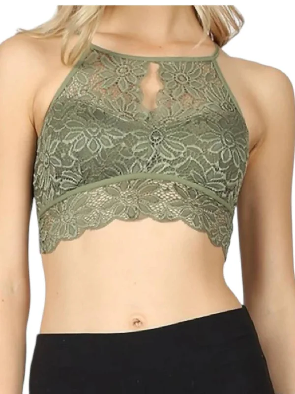 Lace Bralette In Green Casual Fashion Trends for Women