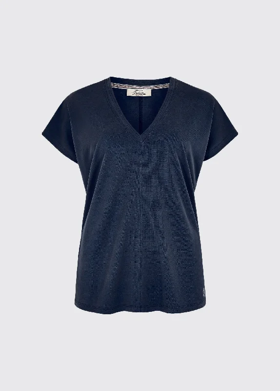 Laragh V-Neck Top - Navy Affordable Online Boutiques