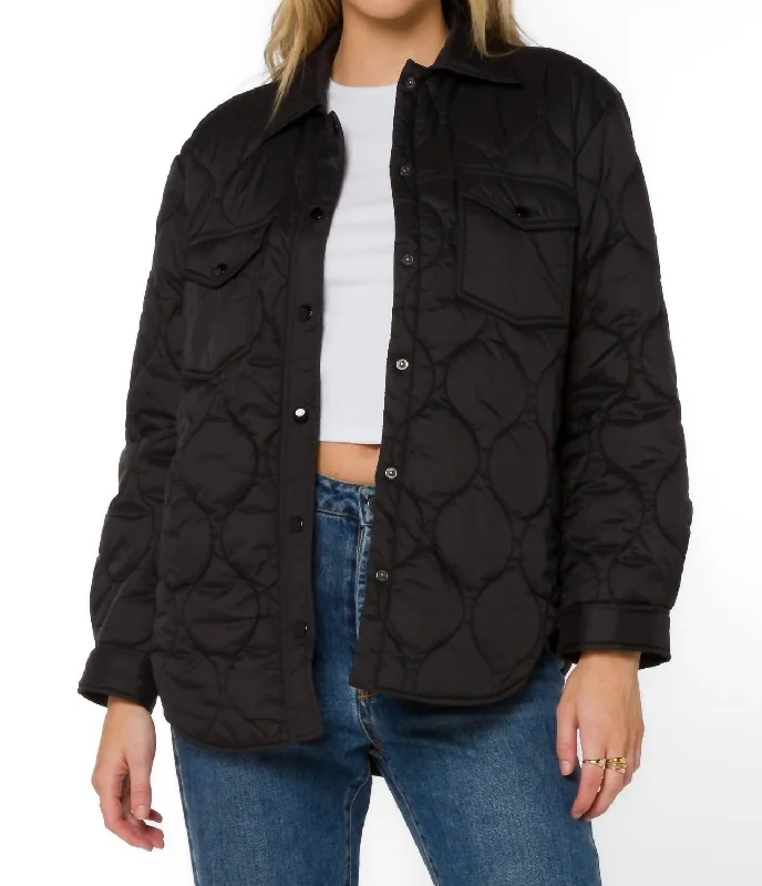 Bella Puffer Jacket In Black Chic Casual Wardrobe Essentials