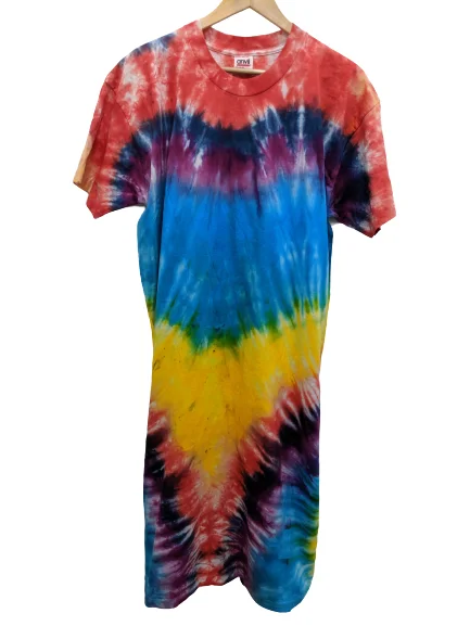 [OSFA] Tie-Dye T-Shirt Maxi Dress Women's Evening Clothing