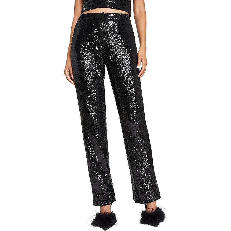 Juniors Womens Sequined Party Trouser Pants Trendy Women's Apparel