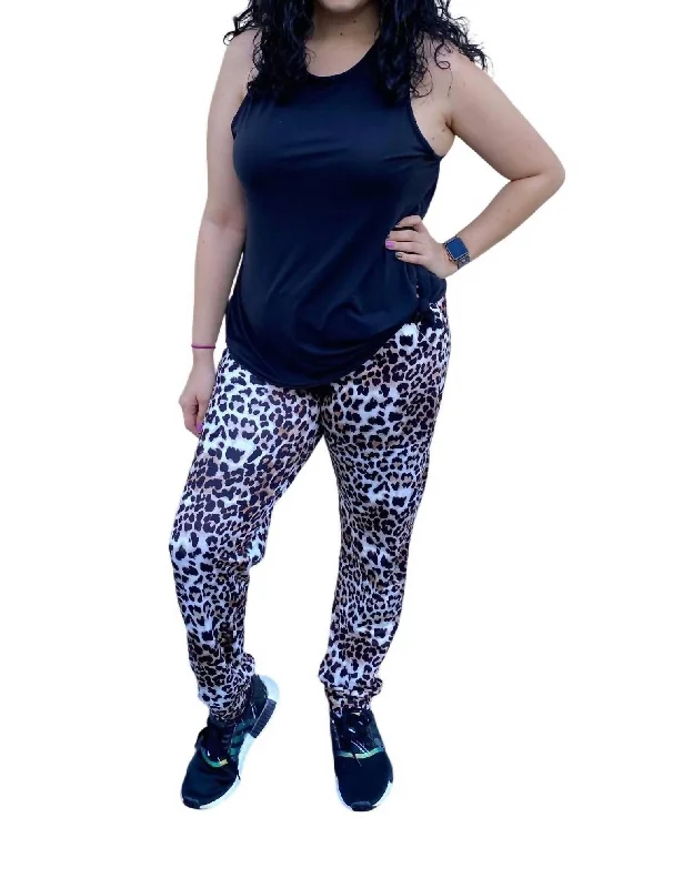 Leopard Jogger In Brown Exclusive Women's Fashion Collection