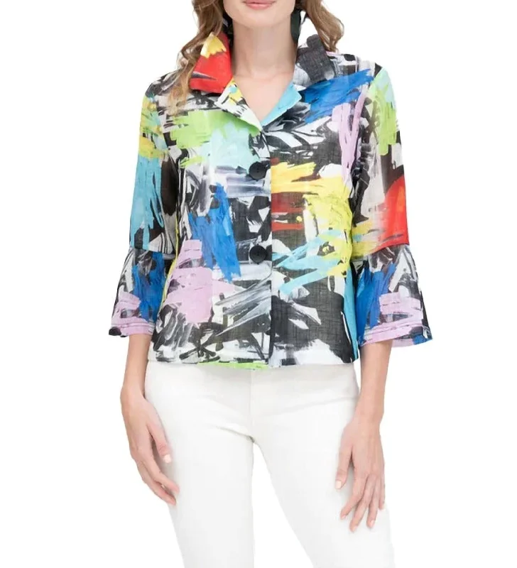 Street Art Jacket In Multi Trendy Online Boutiques