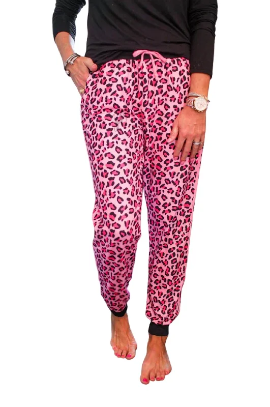 Leopard Jogger In Pink Seasonal Women's Fashion Trends