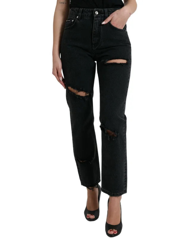 Dolce & Gabbana Elegant High-Waist  Stretch Women's Jeans Women's High-Fashion Apparel