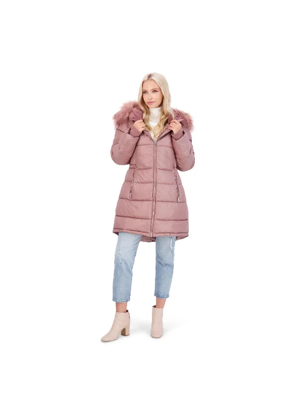 Womens Faux Fur Warm Puffer Coat Women's High-Fashion Attire