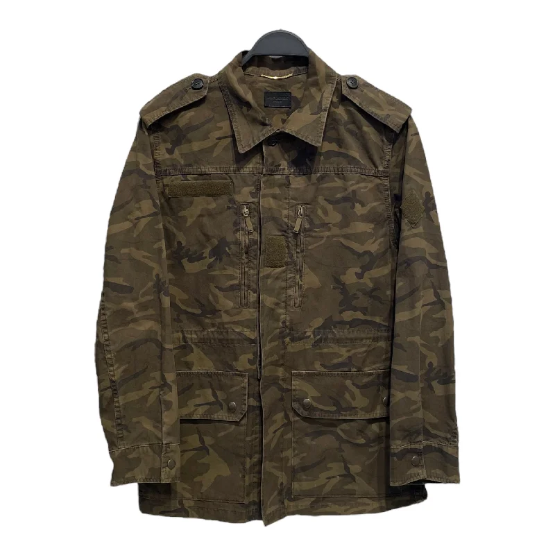 SAINT LAURENT/Jacket/M/Camouflage/Cotton/GRN/ Women's Active Clothing