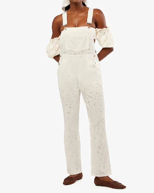 Basic Eyelet Overall Trendy Athleisure Clothing For Women