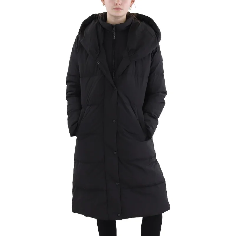 Womens Insulated Hooded Down Coat Women's Chic Outerwear Attire