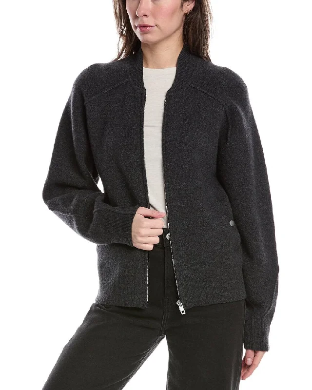 rag & bone Bridget Wool-Blend Bomber Jacket Affordable Luxury Women's Garments