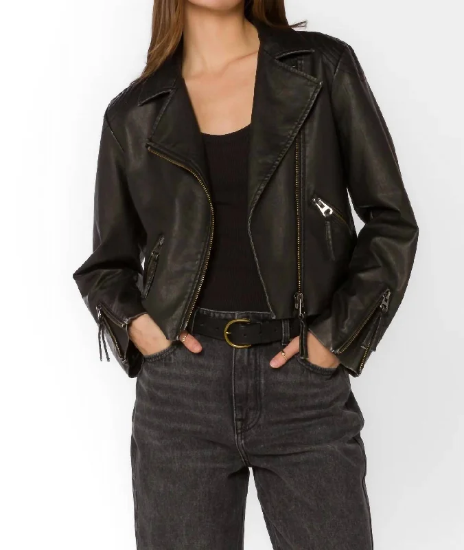 Kenwood Leather Jacket In Black Stylish Dresses for Women