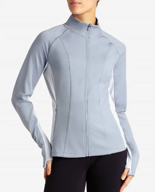 Full-Zip Colorblocked Yoga Jacket In Dsk Nebula And Gray Dawn Women's Clothing For Special Occasions