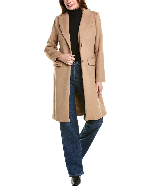 Brooks Brothers Wool-Blend Coat Women's Trendy Apparel