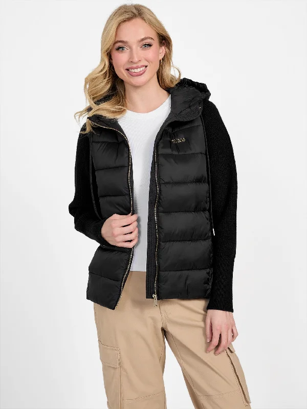 Stephany Hooded Puffer Jacket Women's Holiday Attire